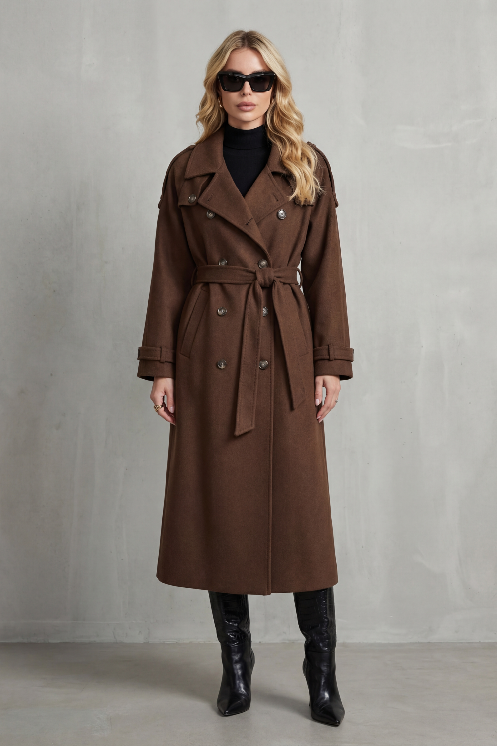 Maubéry | Estructura oversize – Trench de lana