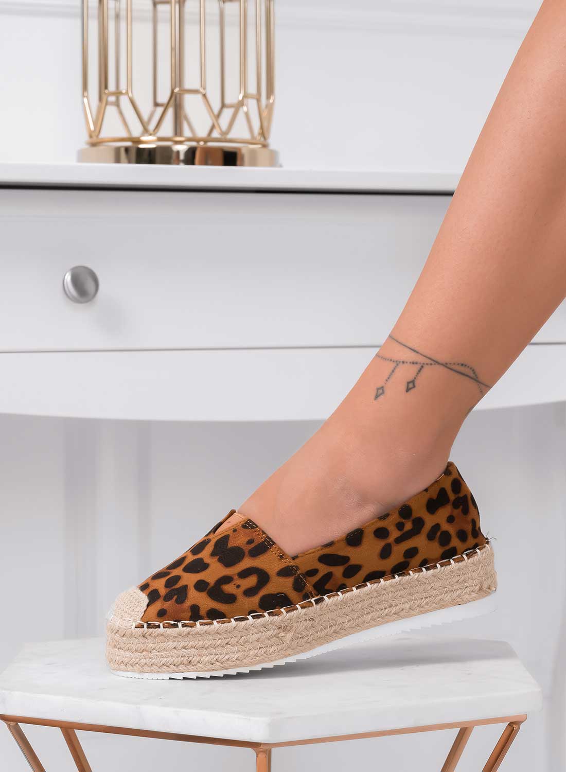 Norman - Espadrillas Leopardo con Plataforma