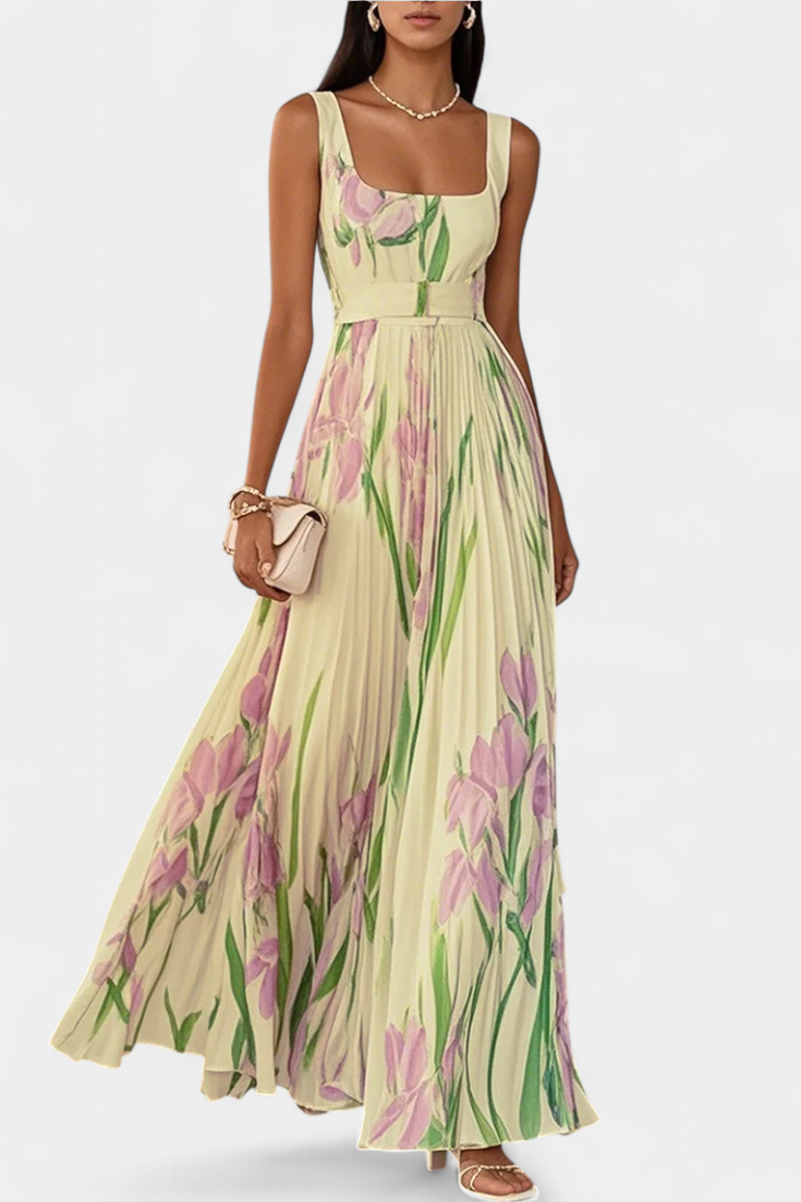 Calanthe | Vestido Floral Plisado