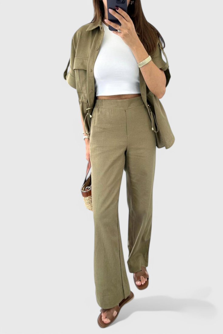 Lani | Conjunto de Camisa y Pantalones de Dos Piezas Relaxed