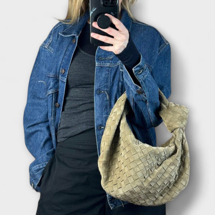 Águeda | Bolso trenzado con asa anudada