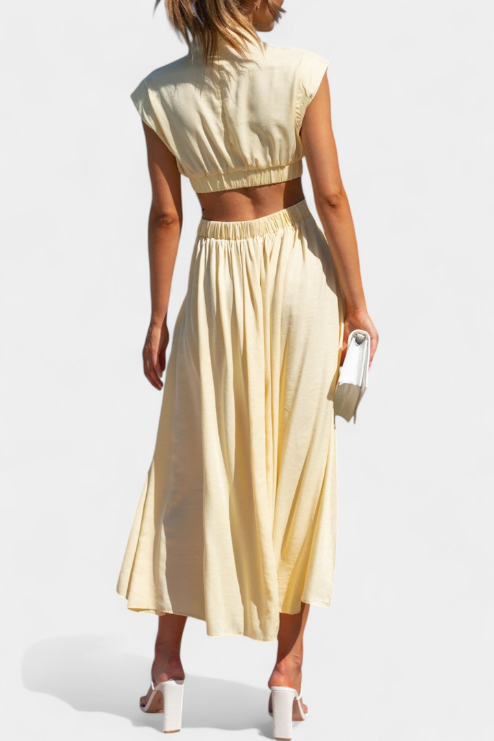 Jocelyn | Conjunto de Vestido con Abertura Lateral
