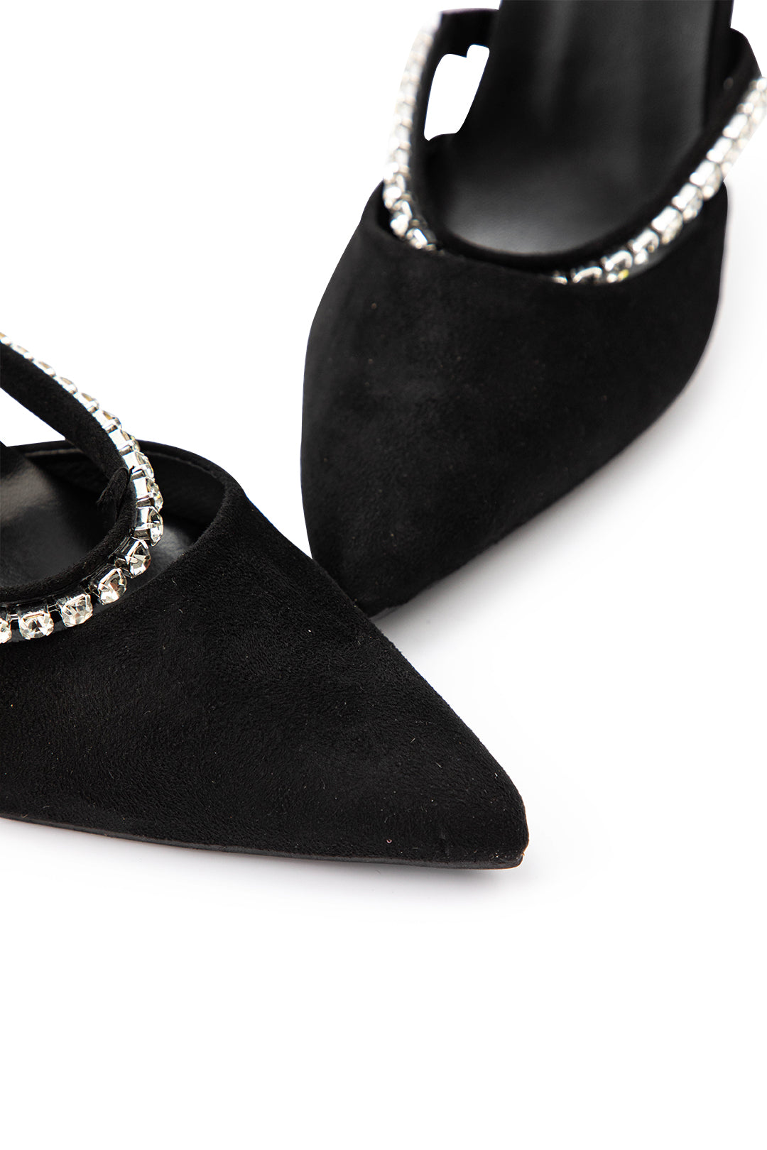 Liz | Sandalias de tacón alto con punta afilada adornadas con strass