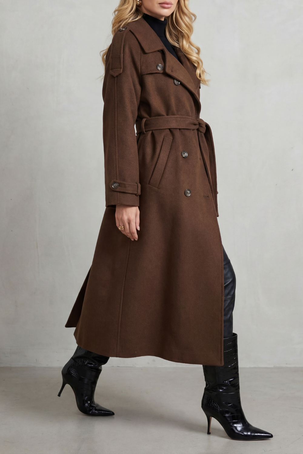 Maubéry | Estructura oversize – Trench de lana