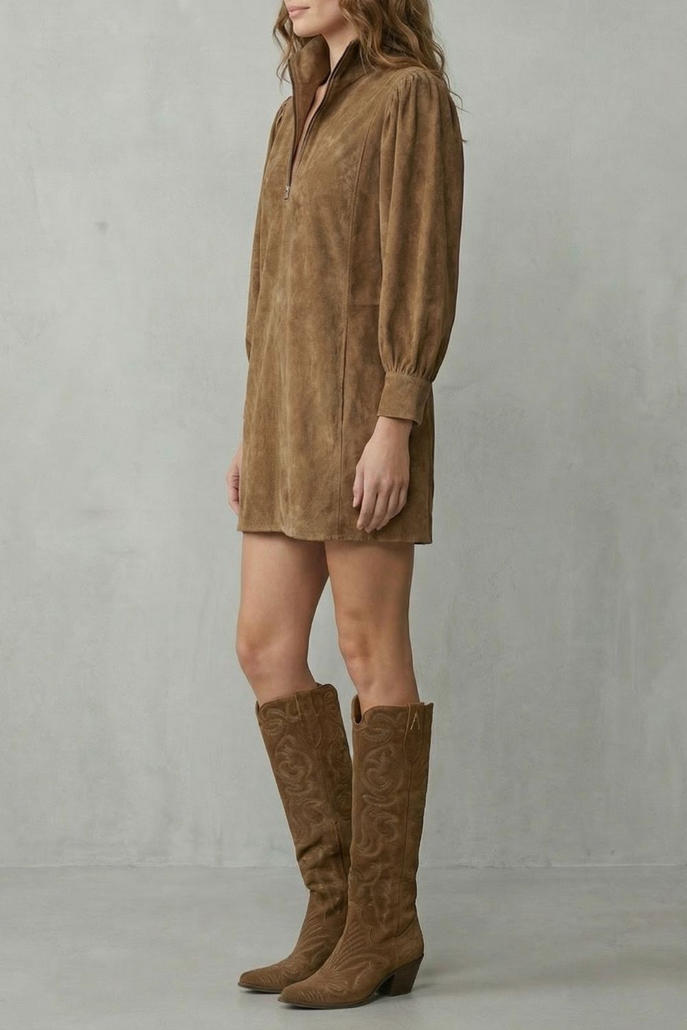 Valmira | Encanto vintage efecto ante – Minivestido