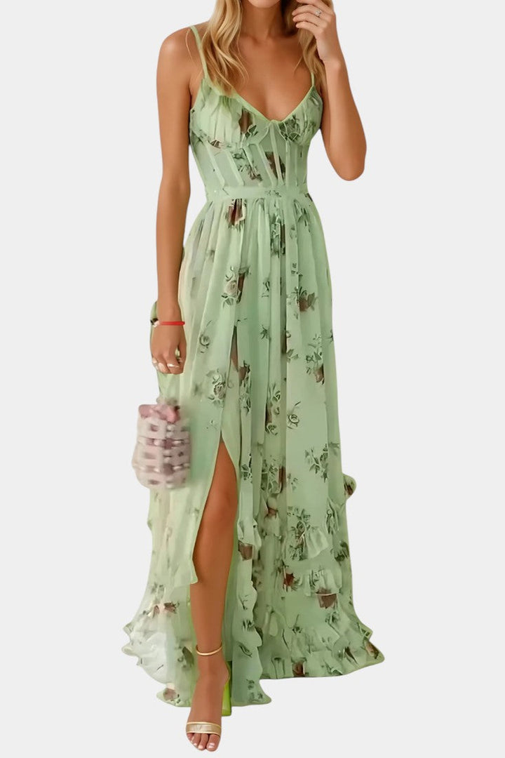 Luna | Vestido Maxi Corsé Floral