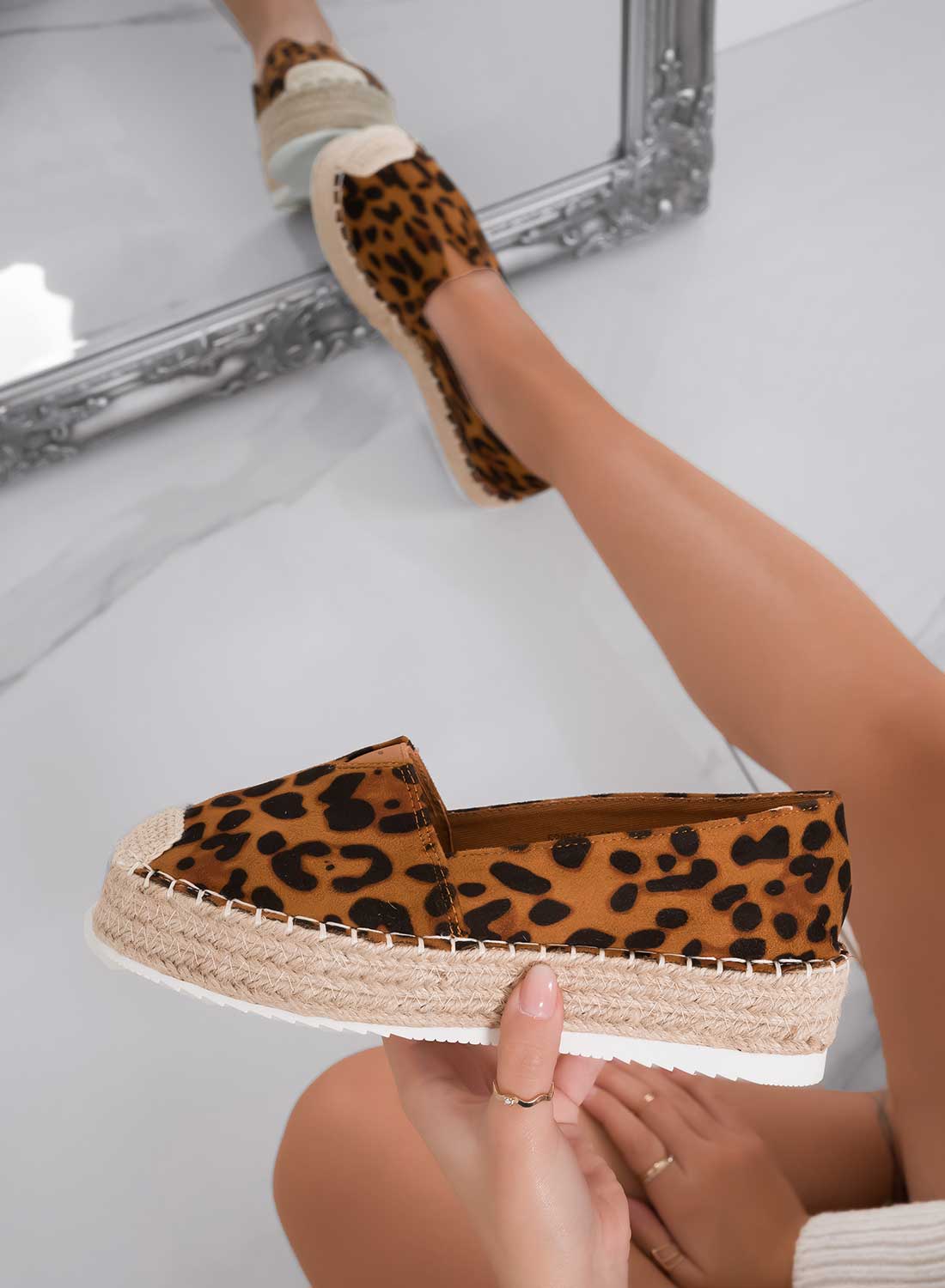 Norman - Espadrillas Leopardo con Plataforma