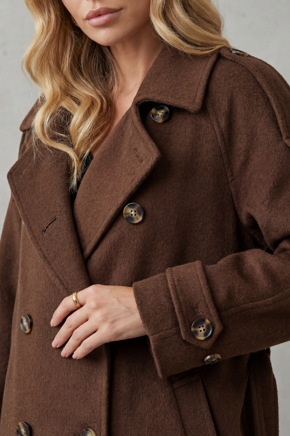 Maubéry | Estructura oversize – Trench de lana