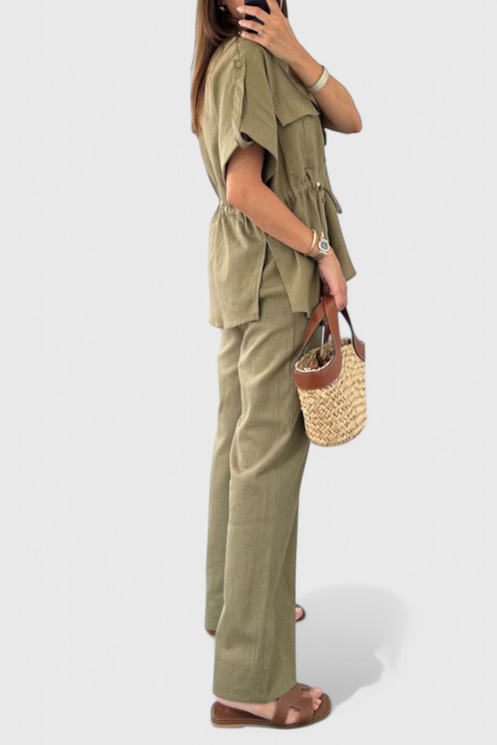 Lani | Conjunto de Camisa y Pantalones de Dos Piezas Relaxed