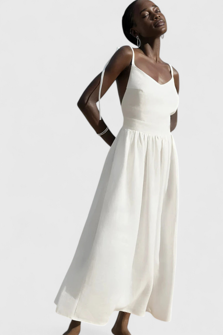 Justine | Vestido Fluido de Verano con Toques Femeninos