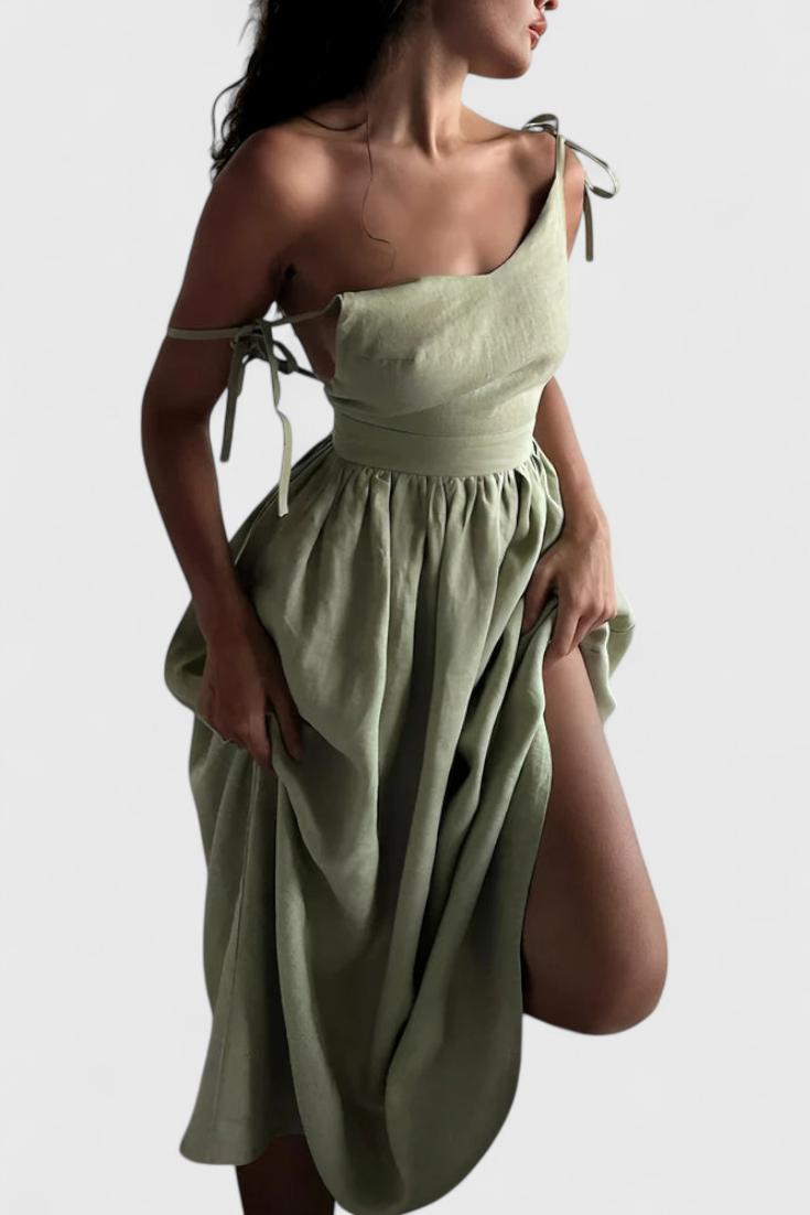 Justine | Vestido Fluido de Verano con Toques Femeninos