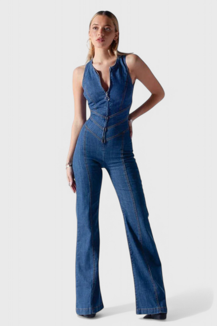 Maisie | Mono de mezclilla con corte en forma de corazón