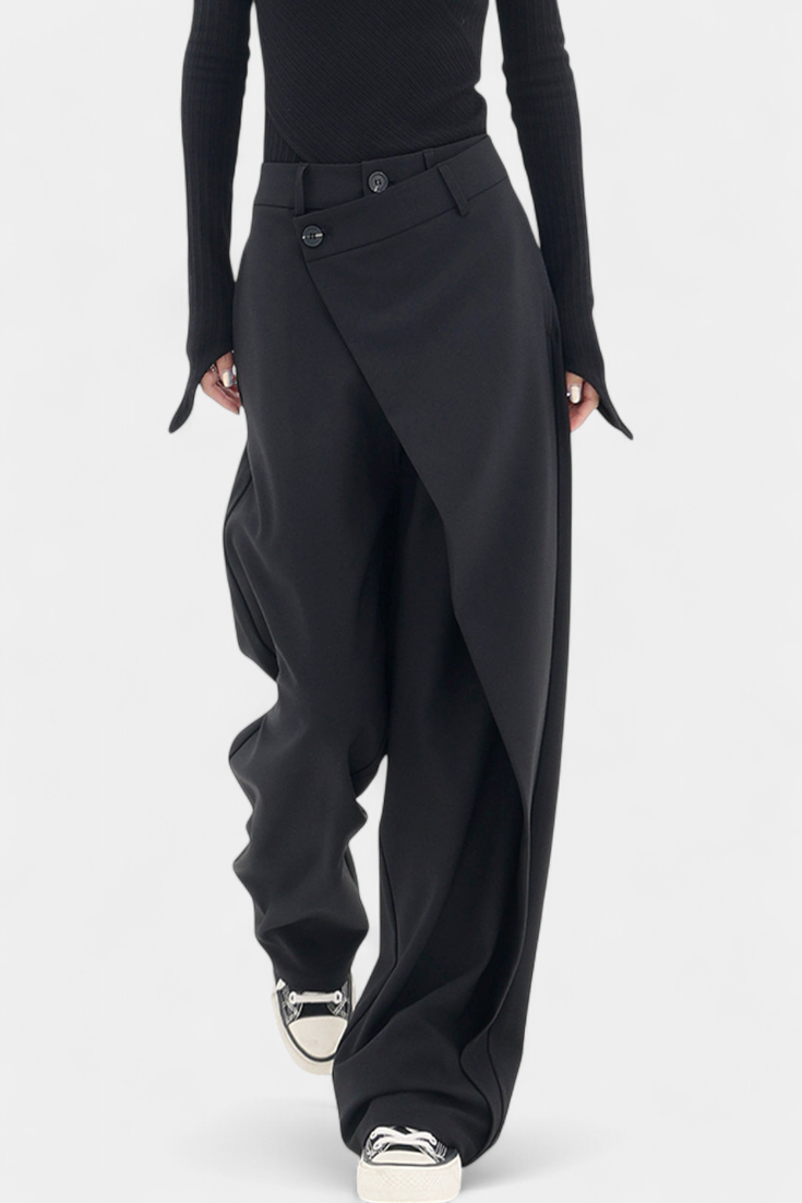 Oaklyn | Pantalones Rectos con Drapado Moderno