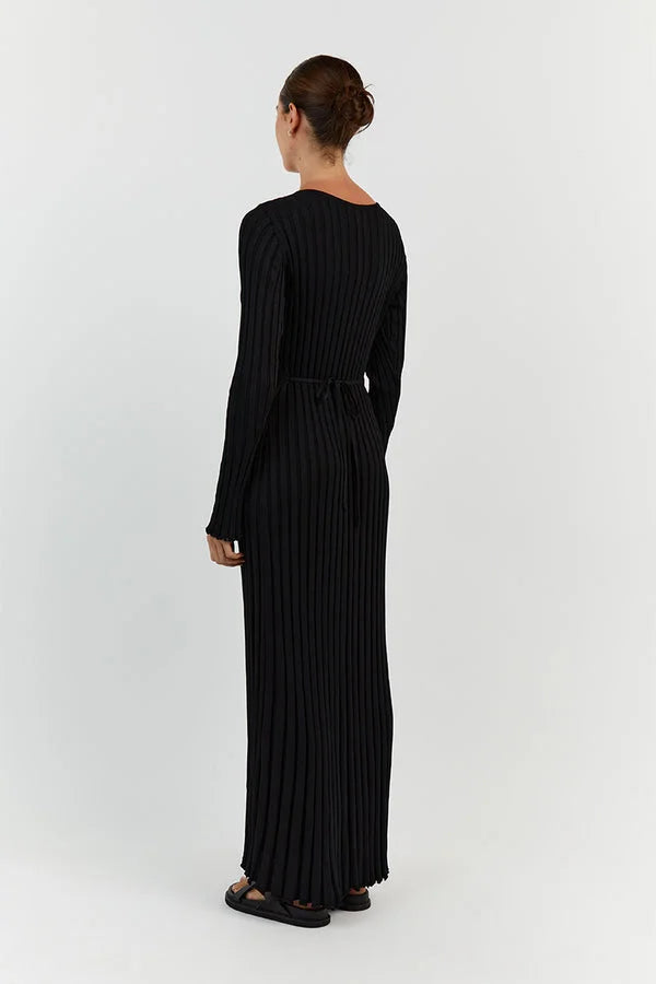 Gloria | Vestido de Punto Acanalado con Cinturón