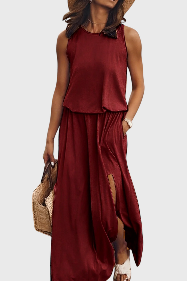 Dianne | Vestido Sin Mangas con Abertura Lateral