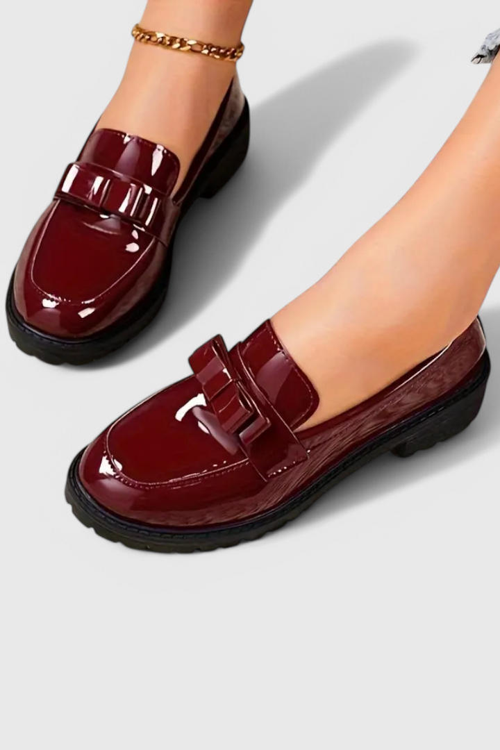 Zinnia | Mocasines con Detalle de Lazo y Tacón Bloque