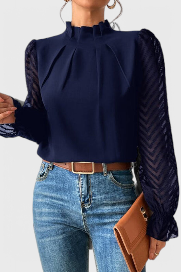 Helga | Blusa de Manga Larga Náutica