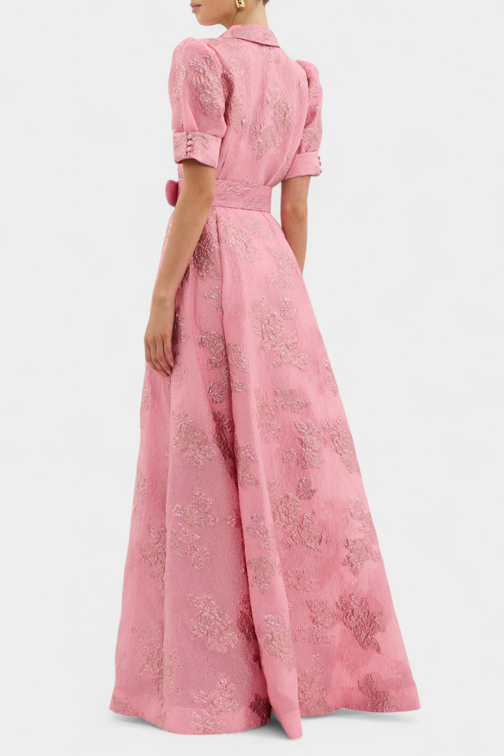 Celestine | Vestido Maxi con Manga Abullonada