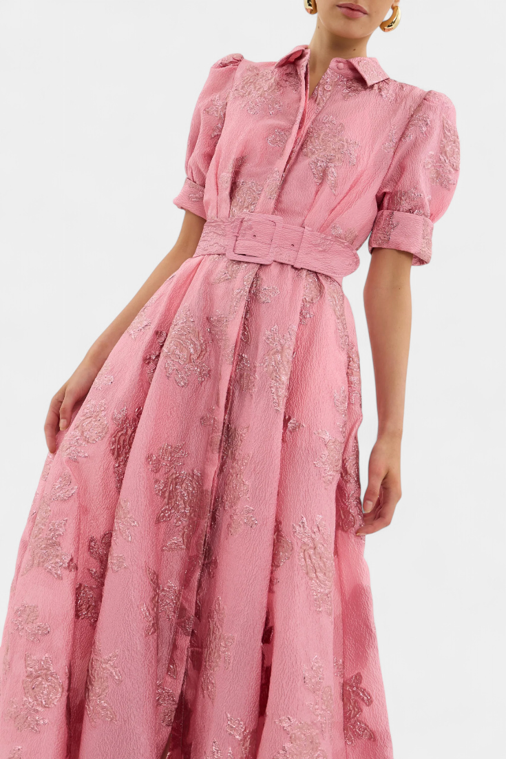 Celestine | Vestido Maxi con Manga Abullonada