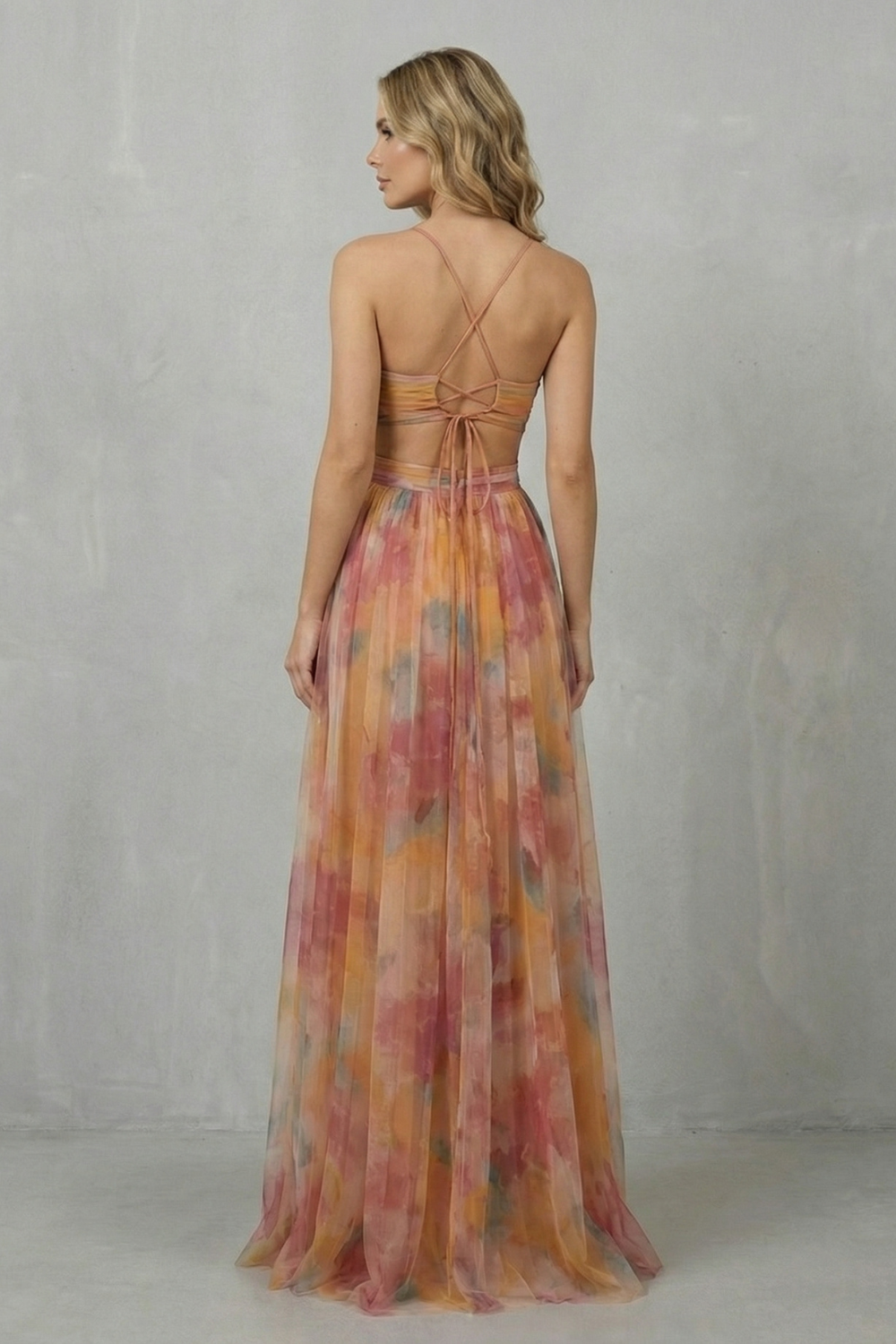 Aurellia | Vestido largo sin mangas – Romance en acuarela