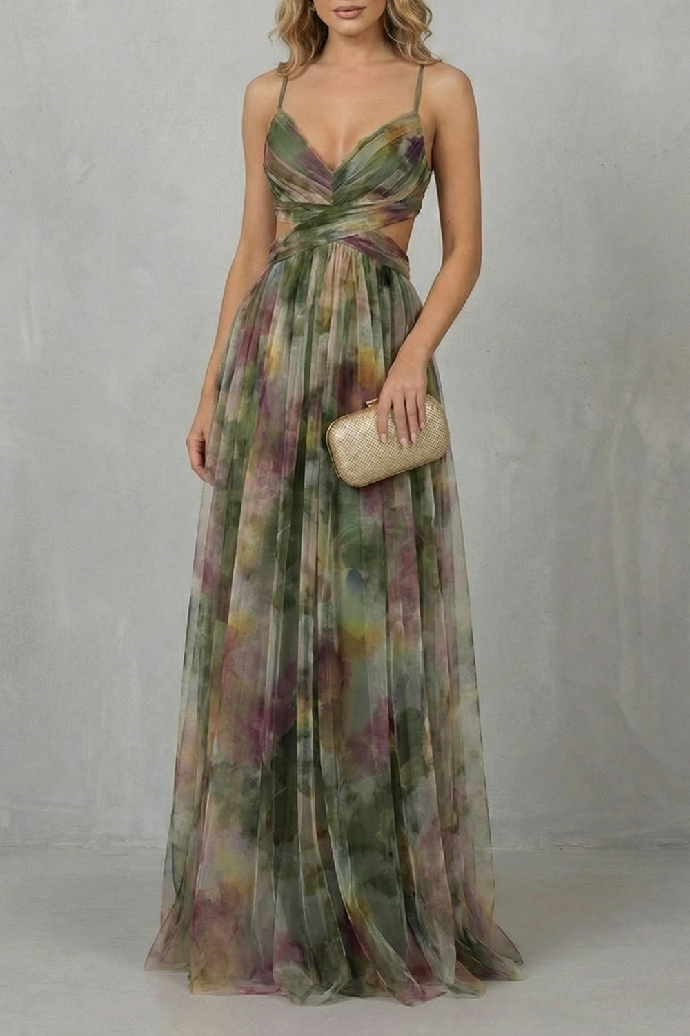 Aurellia | Vestido largo sin mangas – Romance en acuarela