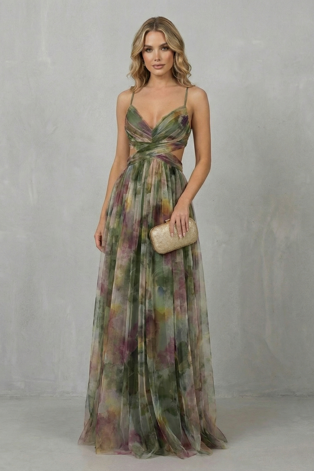 Aurellia | Vestido largo sin mangas – Romance en acuarela