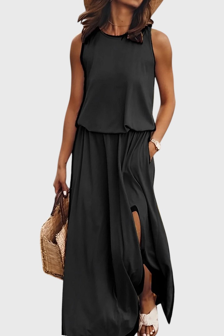 Dianne | Vestido Sin Mangas con Abertura Lateral