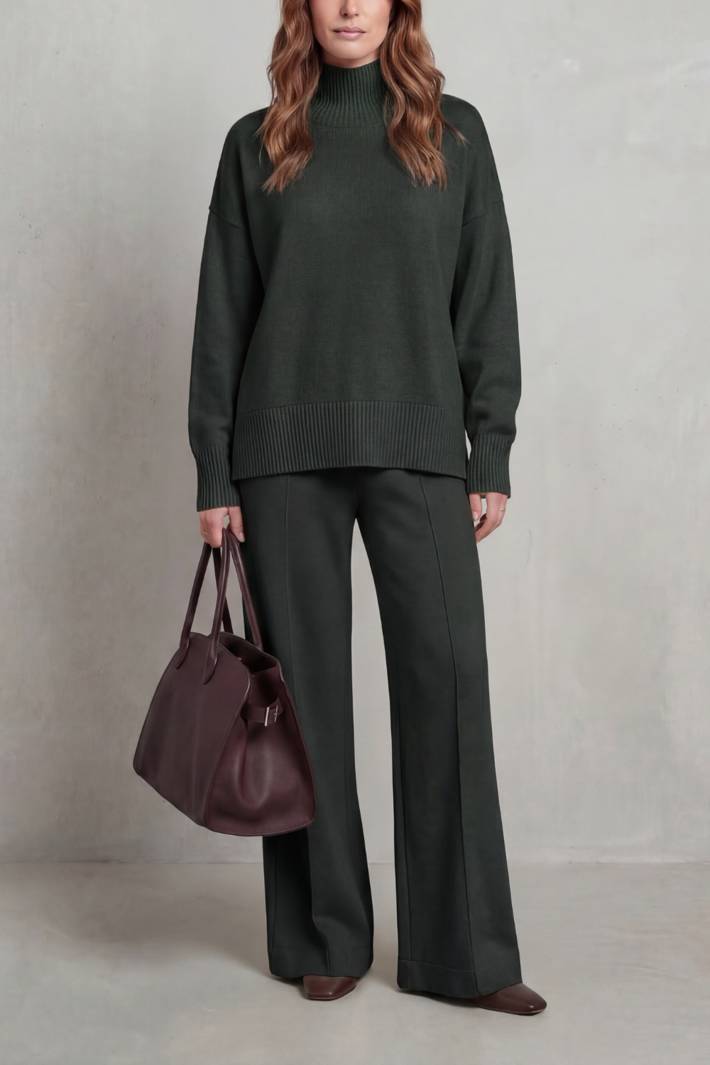 Casavella | Encanto con cuello plegado – Conjunto lounge de punto