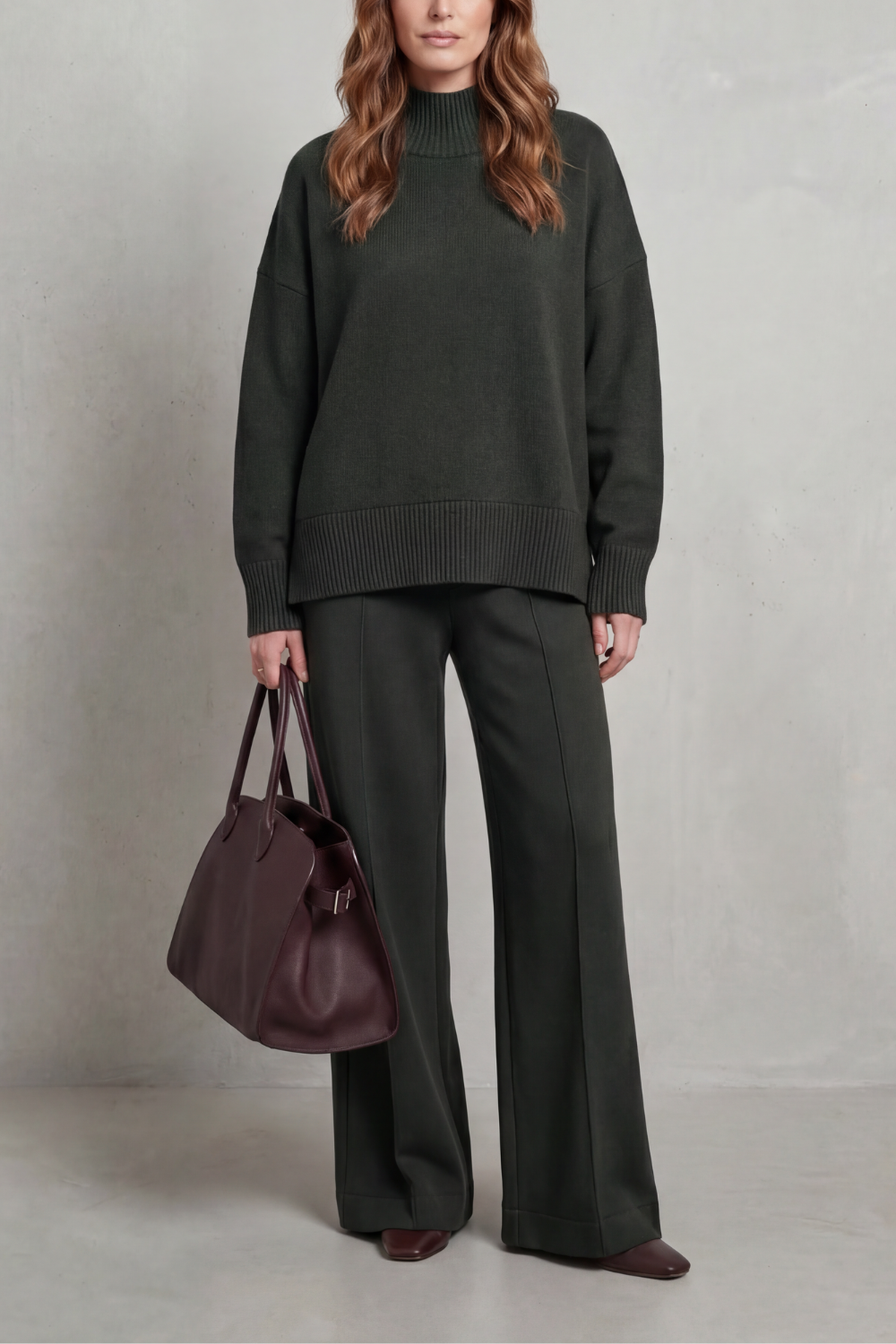 Casavella | Encanto con cuello plegado – Conjunto lounge de punto