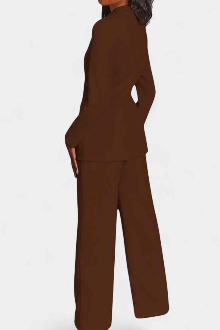 Marnie | Conjunto de Blazer a Medida y Pantalones de Pierna Ancha