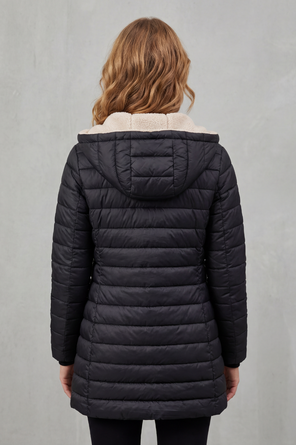 Ellavue | Confort con forro sherpa – Chaqueta puffer con capucha