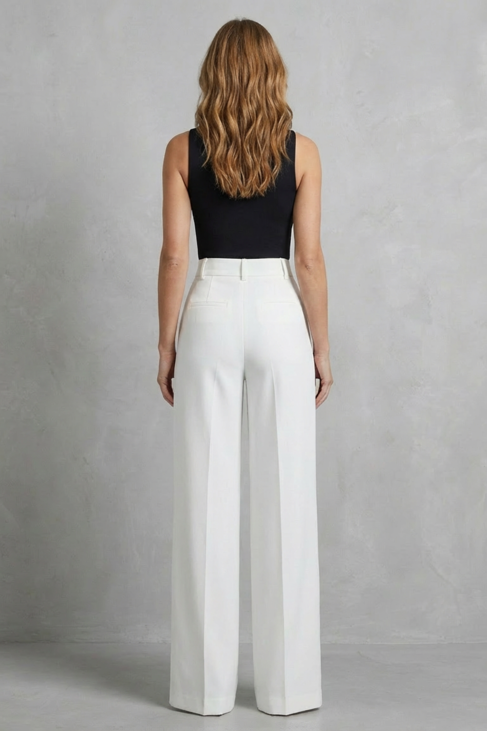 Elozane | Pantalones wide leg tiro alto – Pinzas entalladas