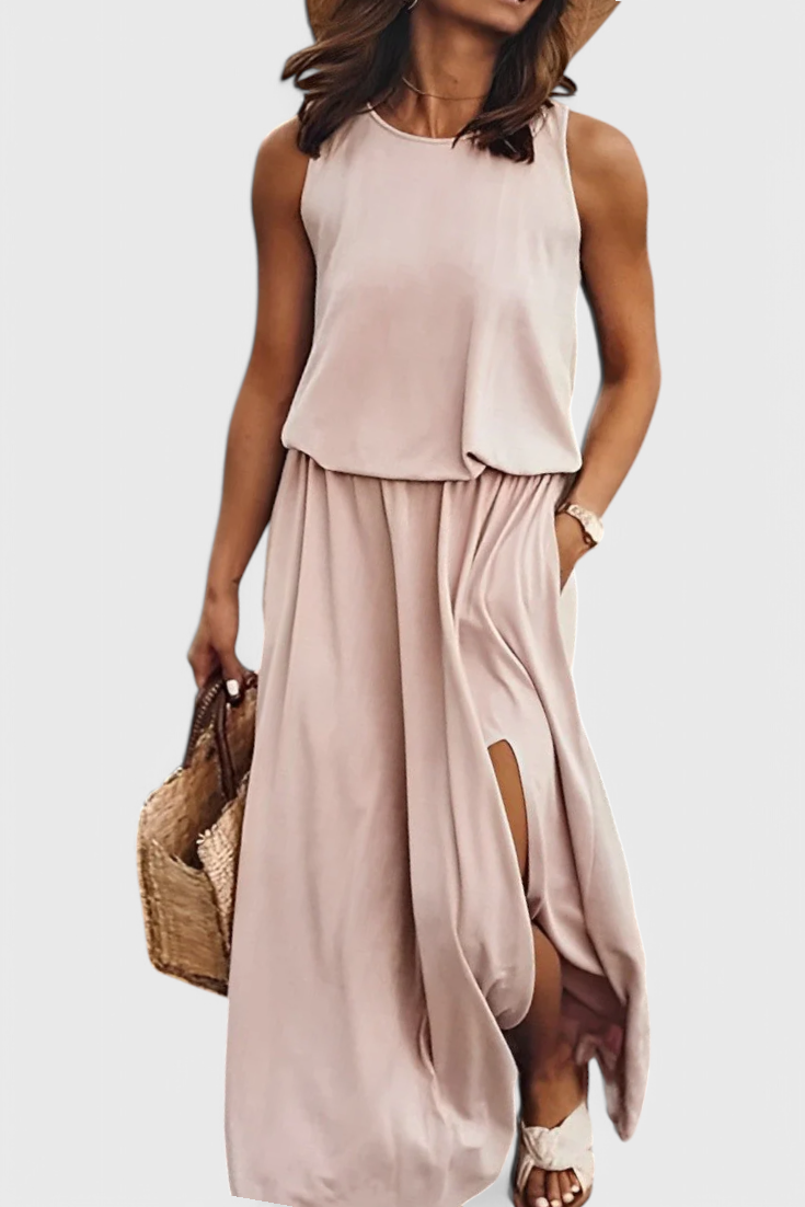 Dianne | Vestido Sin Mangas con Abertura Lateral