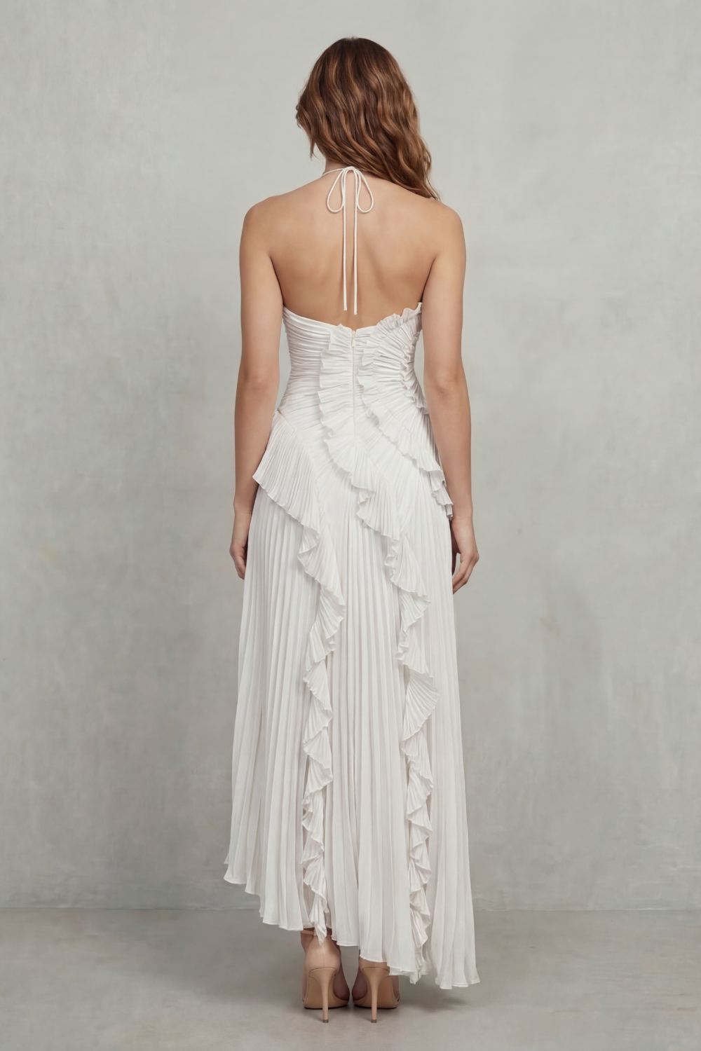 Lavirea | Vestido de un hombro – Pliegues esculpidos