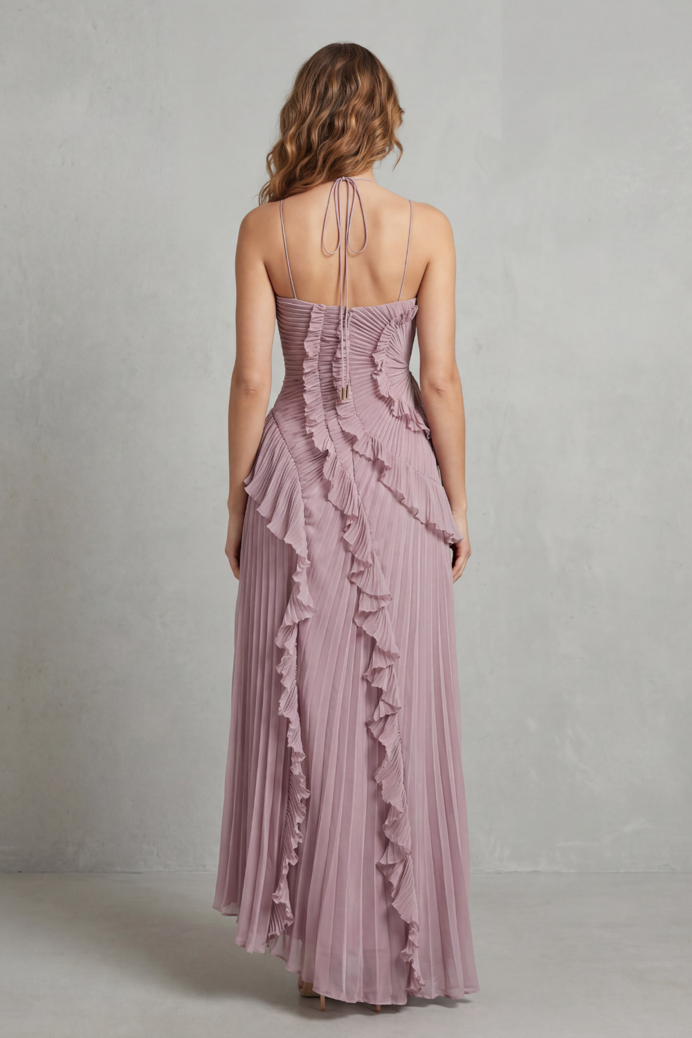 Lavirea | Vestido de un hombro – Pliegues esculpidos