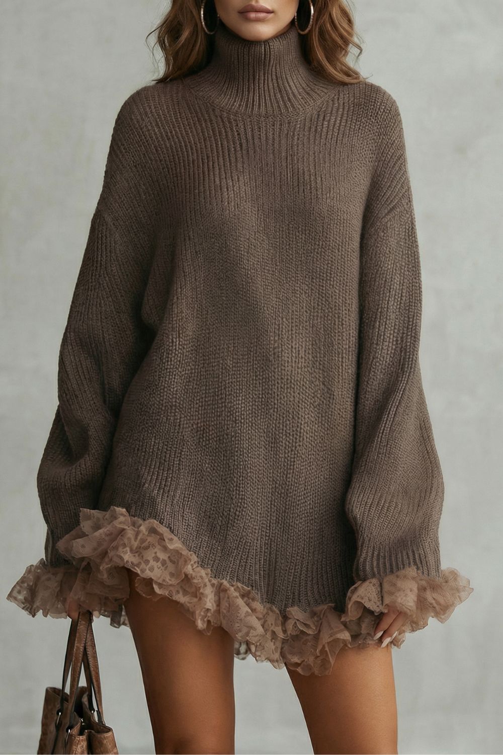 Morvelle | Bajo con volantes en punto – Vestido jersey