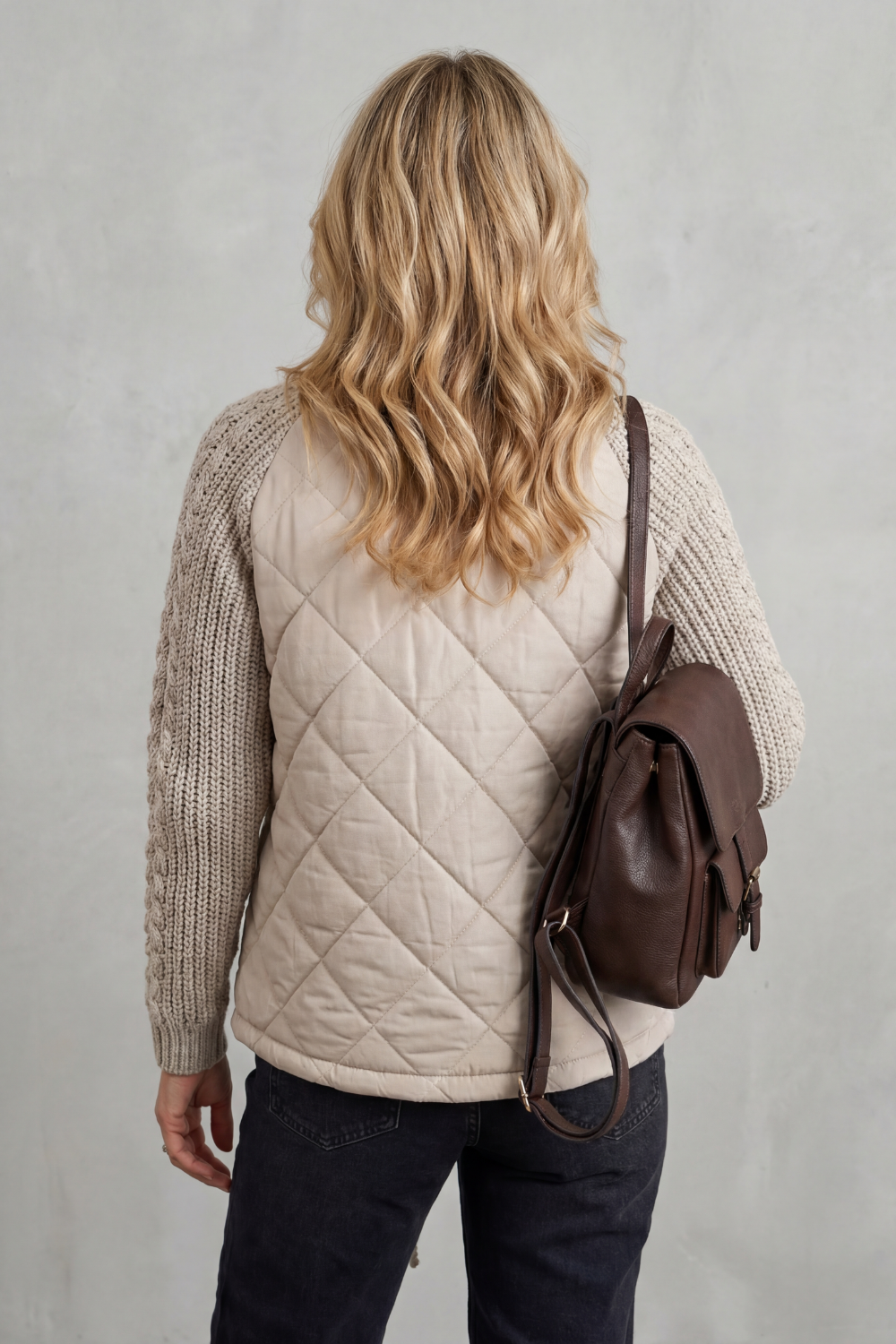 Norcetta | Detalle de punto texturizado – Chaqueta puffer acolchada