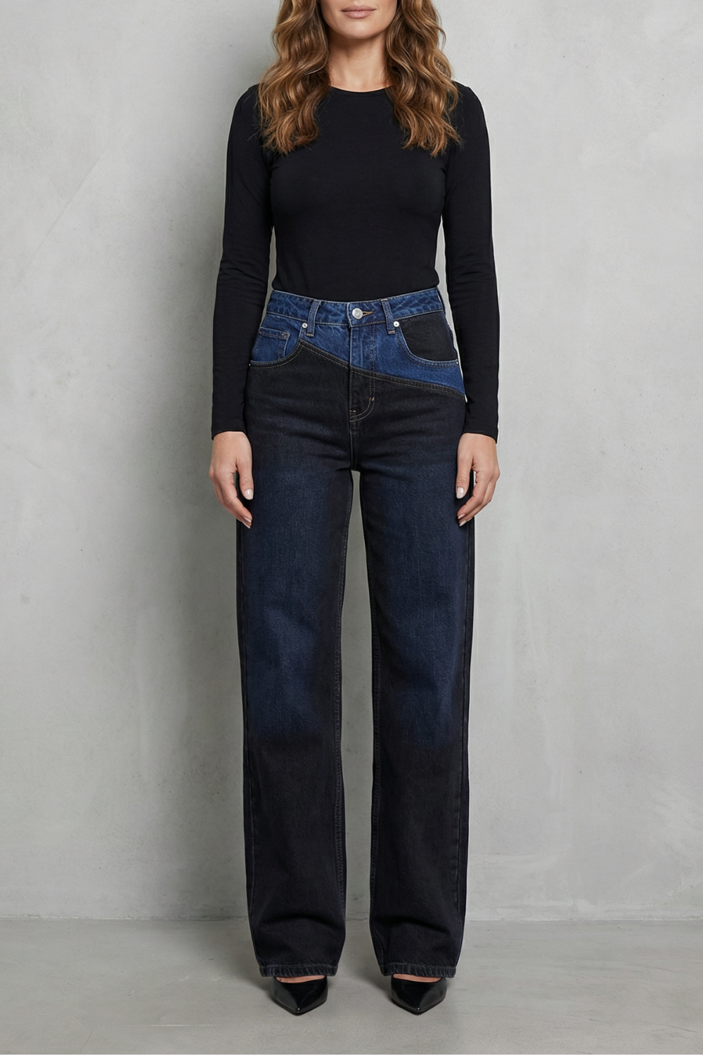 Novarisse – Dual tone contrast – Straight leg jeans