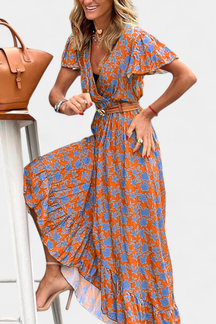 Kinslee | Vestido Maxi de Estilo Swing con Escote en V