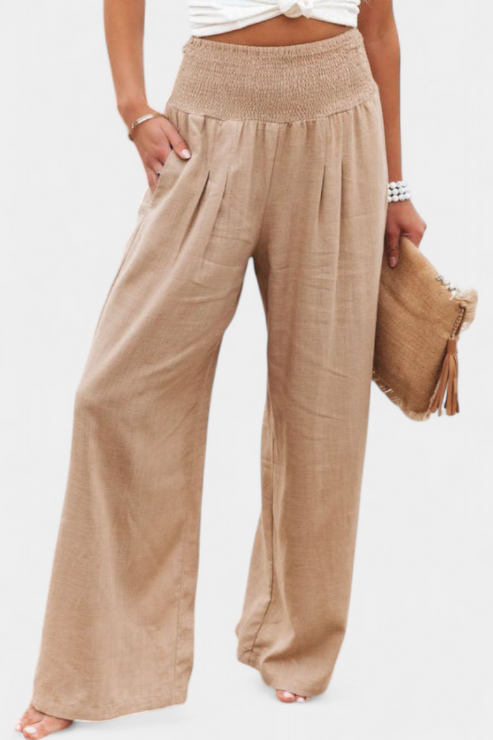 Alexia | Pantalón de Algodón y Lino con Corte Fluido y Elegancia Natural