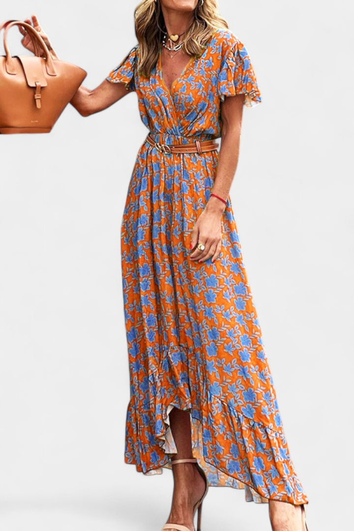 Kinslee | Vestido Maxi de Estilo Swing con Escote en V
