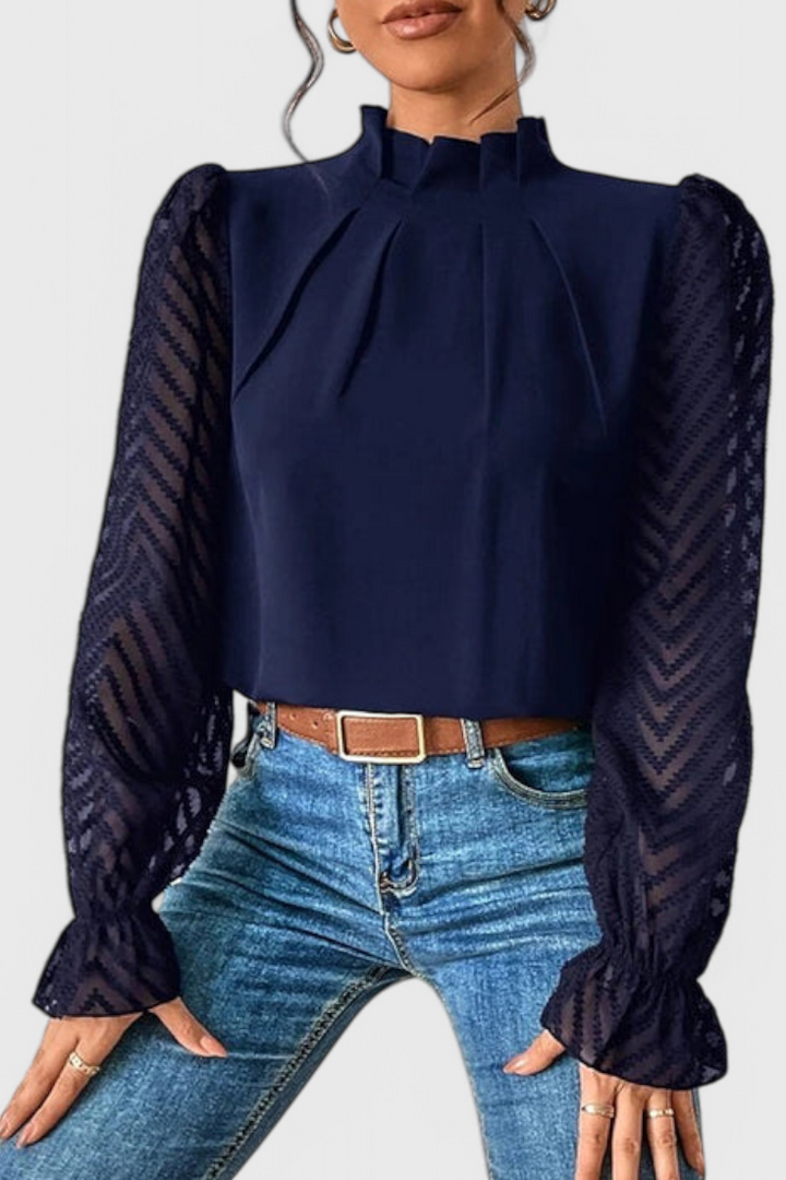 Helga | Blusa de Manga Larga Náutica