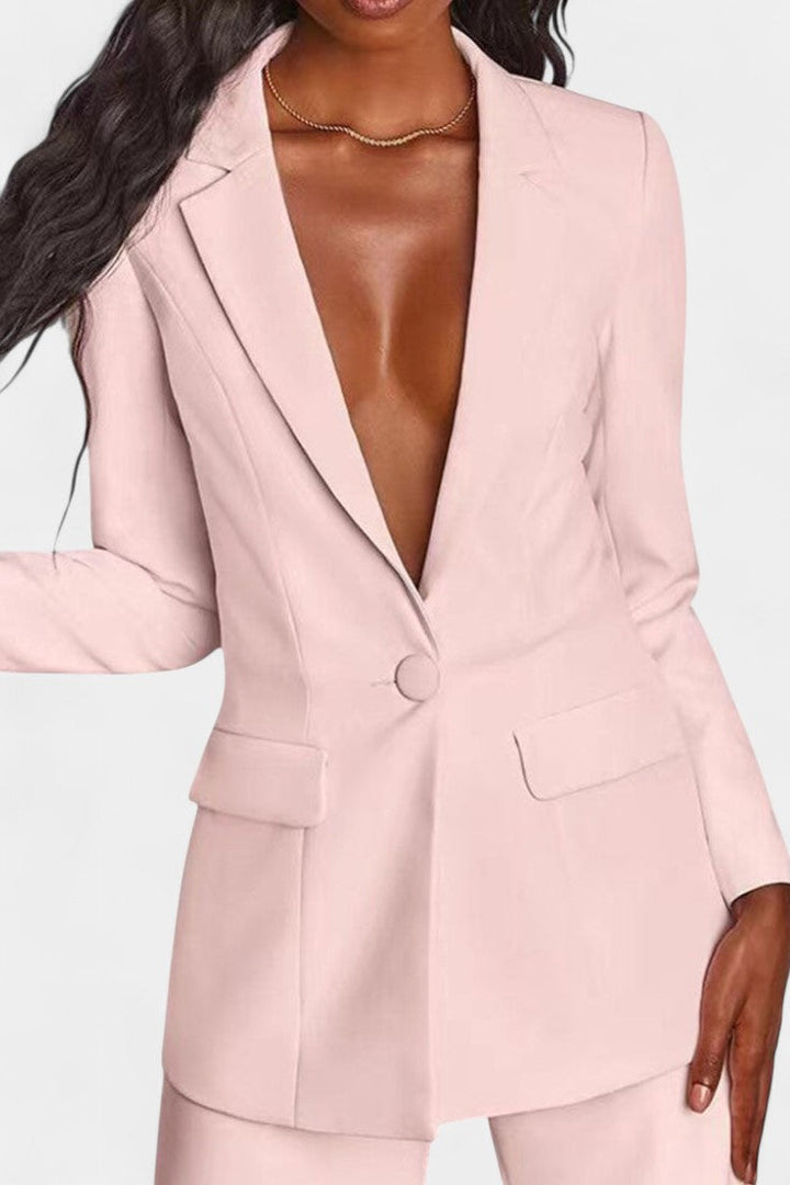 Marnie | Conjunto de Blazer a Medida y Pantalones de Pierna Ancha