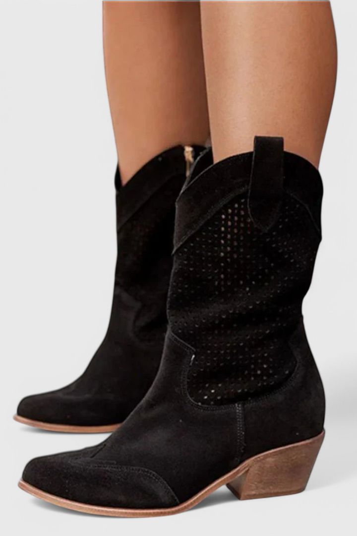 Anna | Botas de vaquero modernas con cremallera lateral