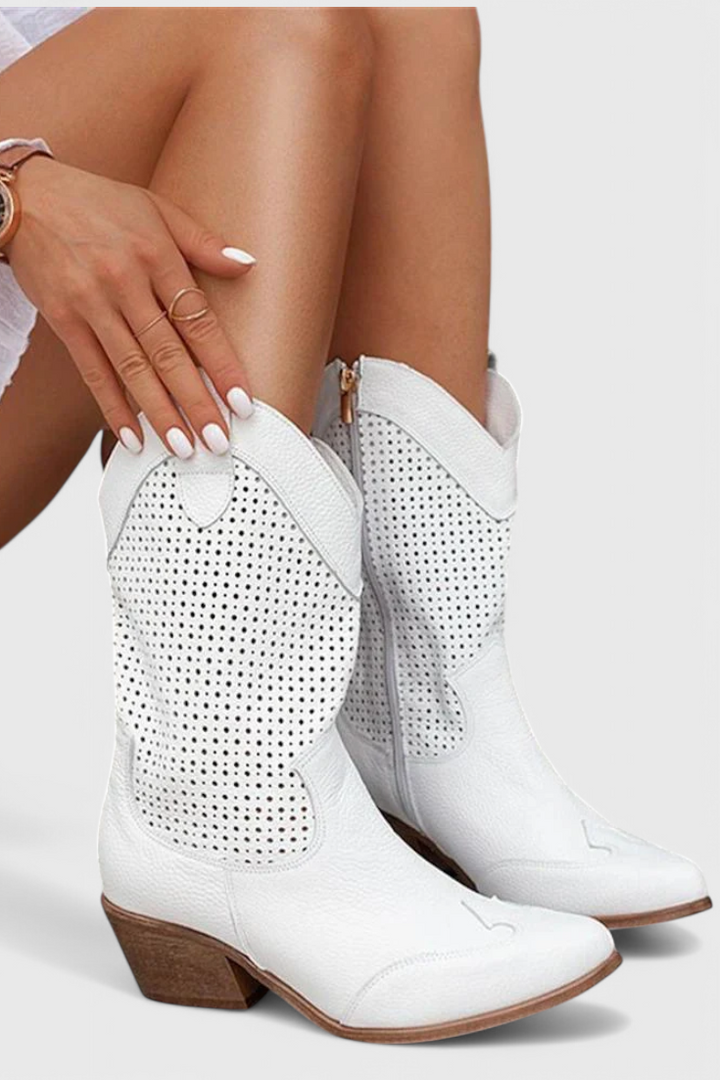 Anna | Botas de vaquero modernas con cremallera lateral