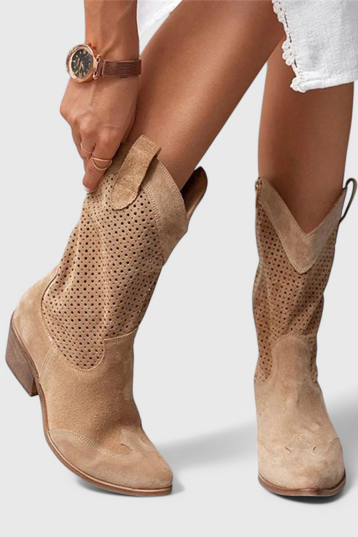 Anna | Botas de vaquero modernas con cremallera lateral