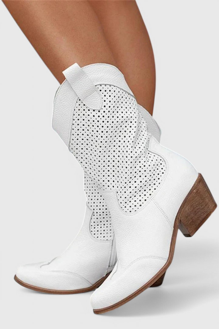 Anna | Botas de vaquero modernas con cremallera lateral