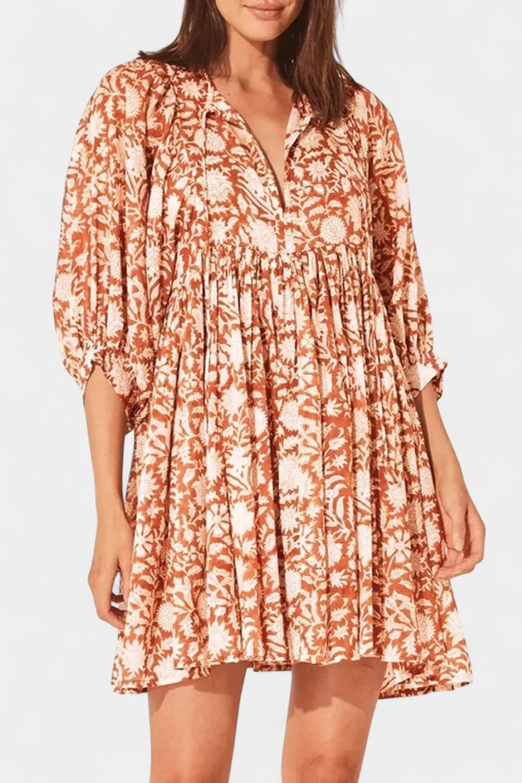 Daniela | Vestido Mini Boho Floral