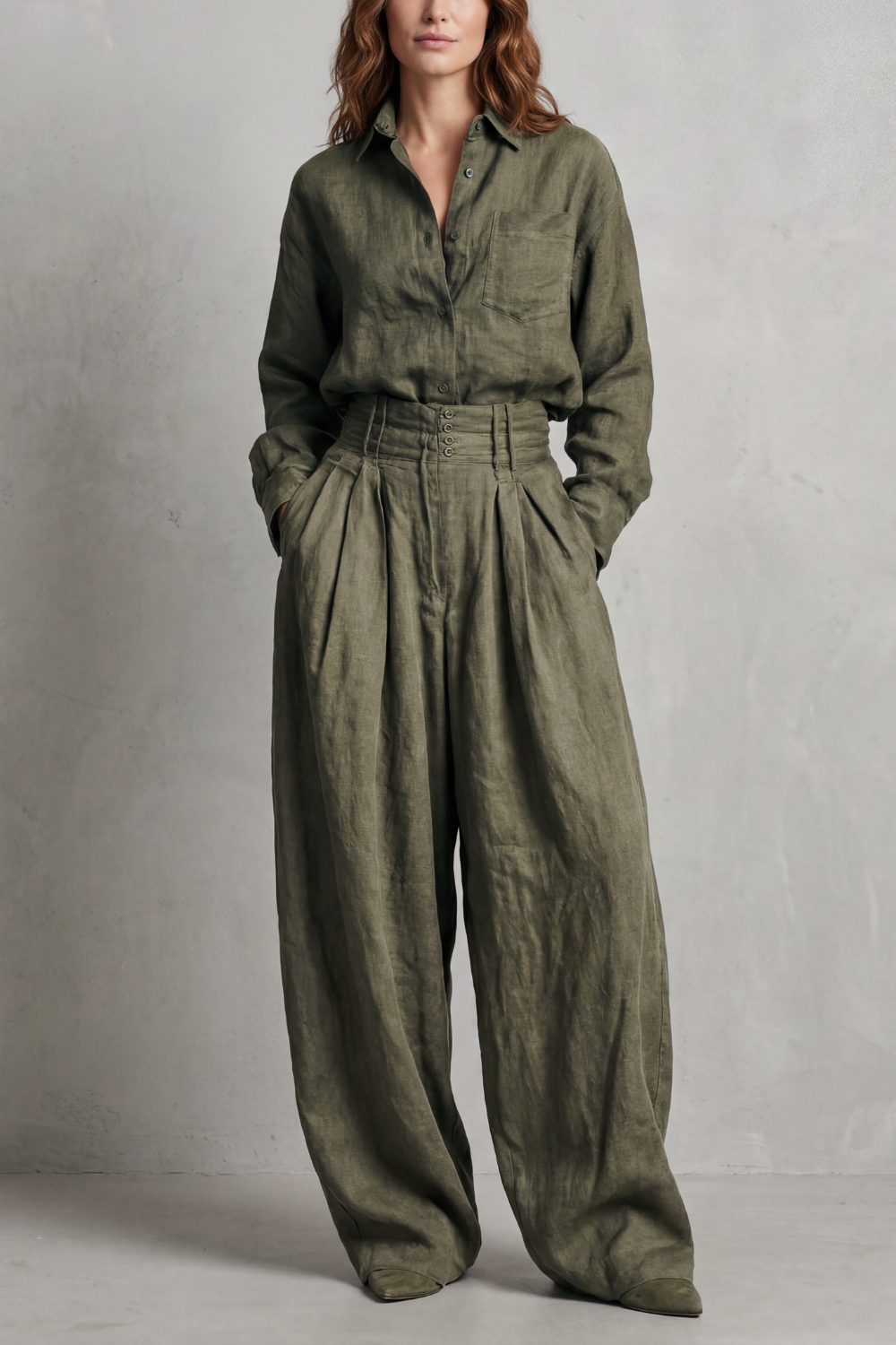 Savrielle | Sastrería neutra relajada – Conjunto de dos piezas