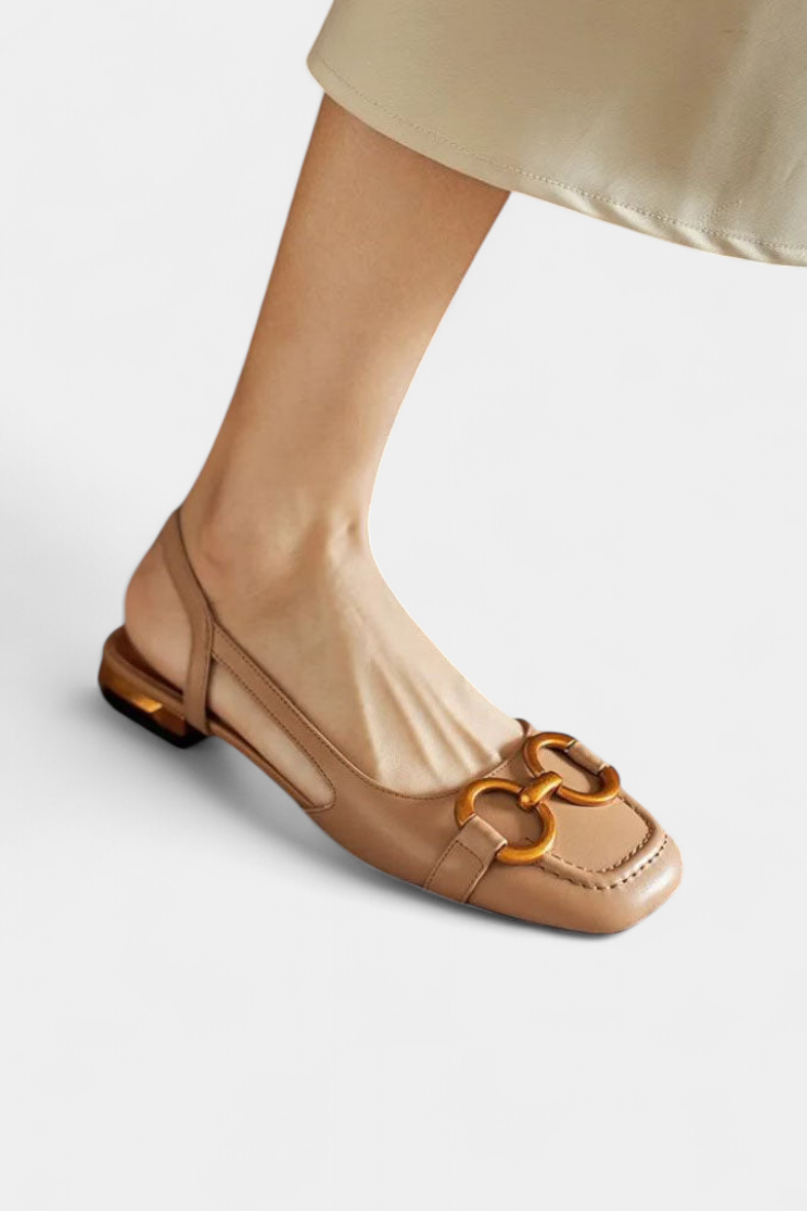 Alma | Mocasines Slingback con Punta Cuadrada